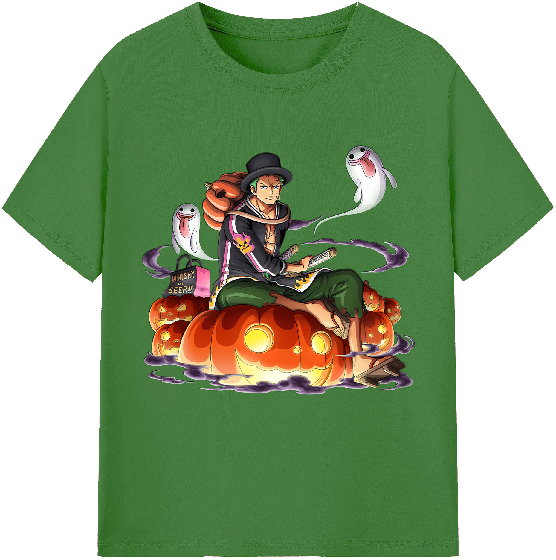 ワンピース ロロノア・ゾロ ONE PIECE Roronoa Zoro レディースカジュアルプリントTシャツ（綿100％）